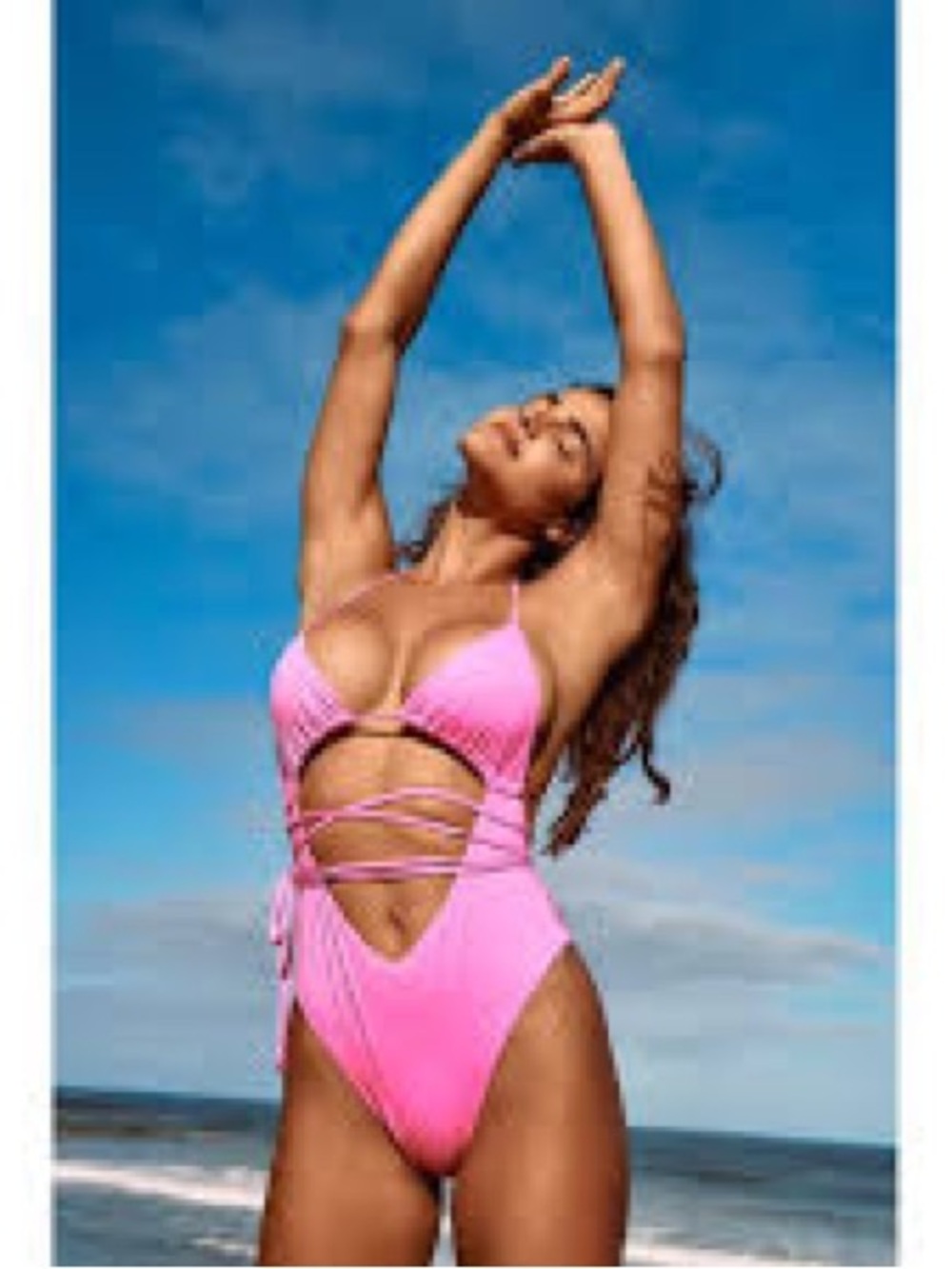 Frankie's Bikinis Hot Pink One-Piece Swim